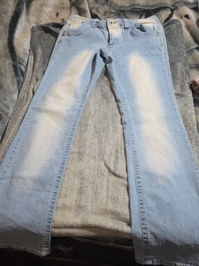 Angels Jeans Light Blue Flare Wide Leg Women's Jeans